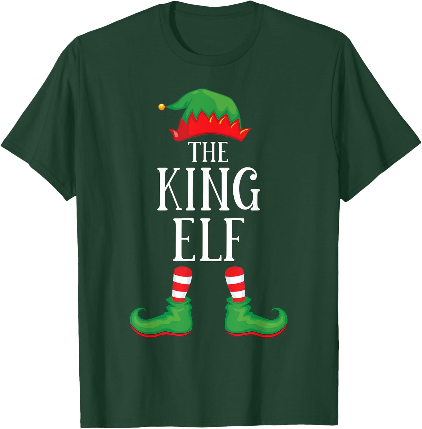 King Elf Matching Group Xmas Funny Family Christmas T-Shirt - T-Shirt | Forest