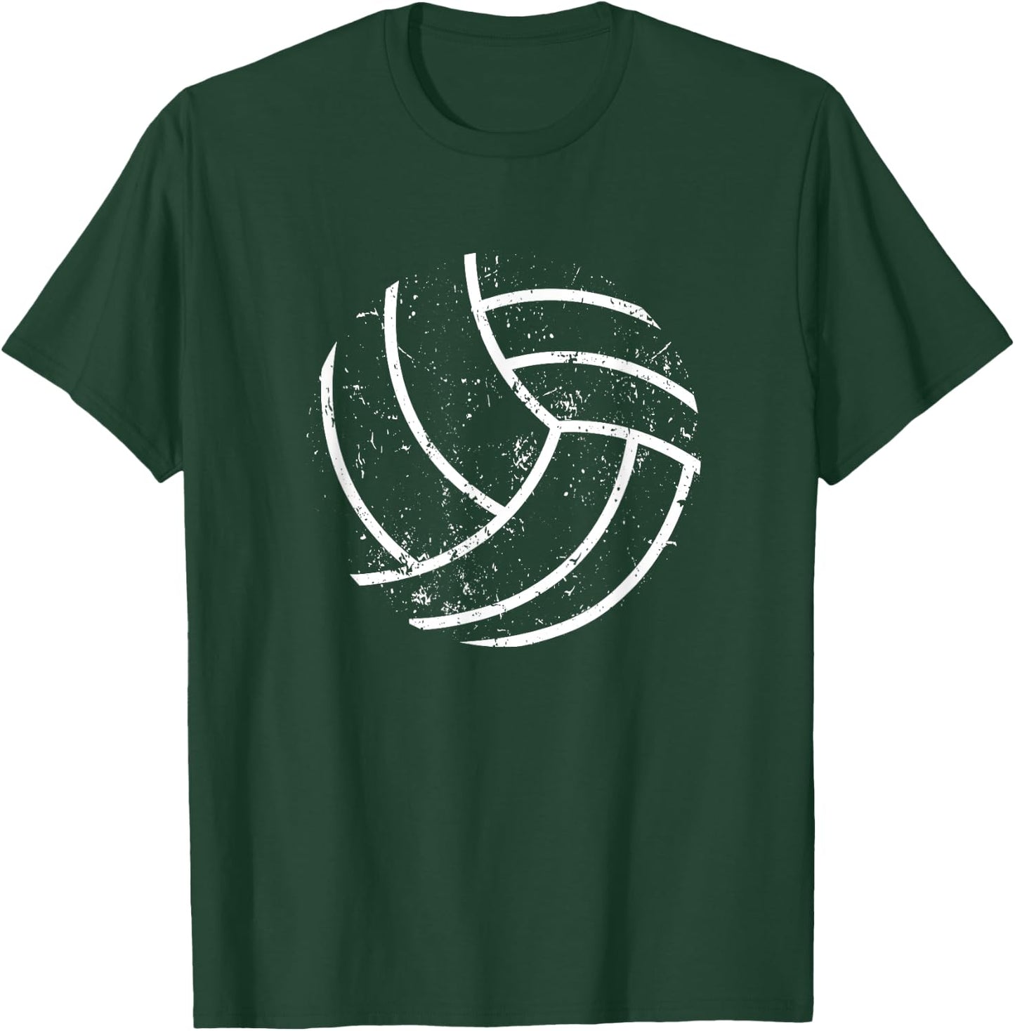 Volleyball Player Sports Volley Ball Silhouette Vball T-Shirt - T-Shirt | Forest