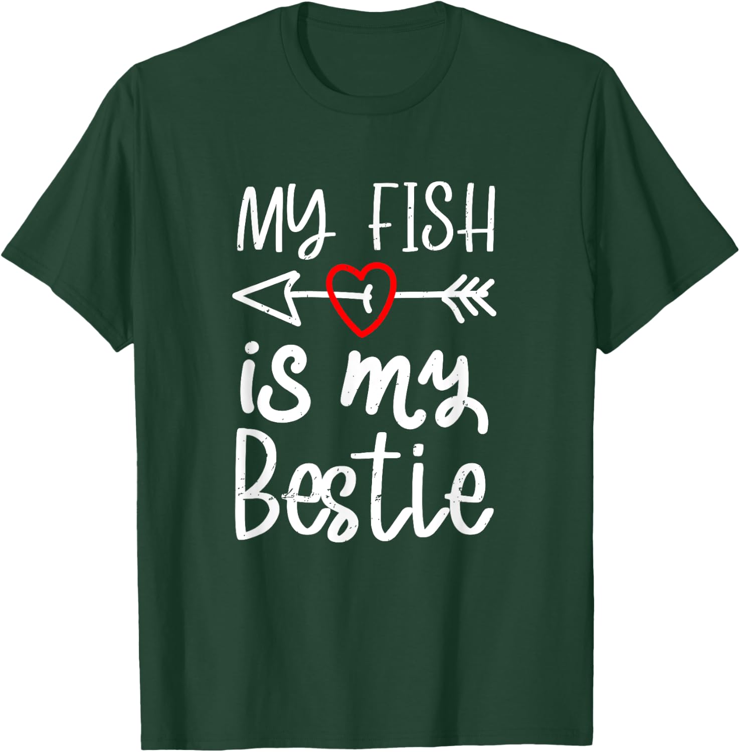 My Fish is My Bestie Squad Best Friend with hearts T-Shirt - T-Shirt | Forest