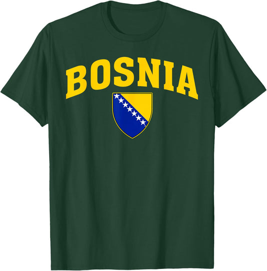 Bosnia Gift Flag Bosnia Vintage Herzegovina Sarajevo T-Shirt - T-Shirt | Forest