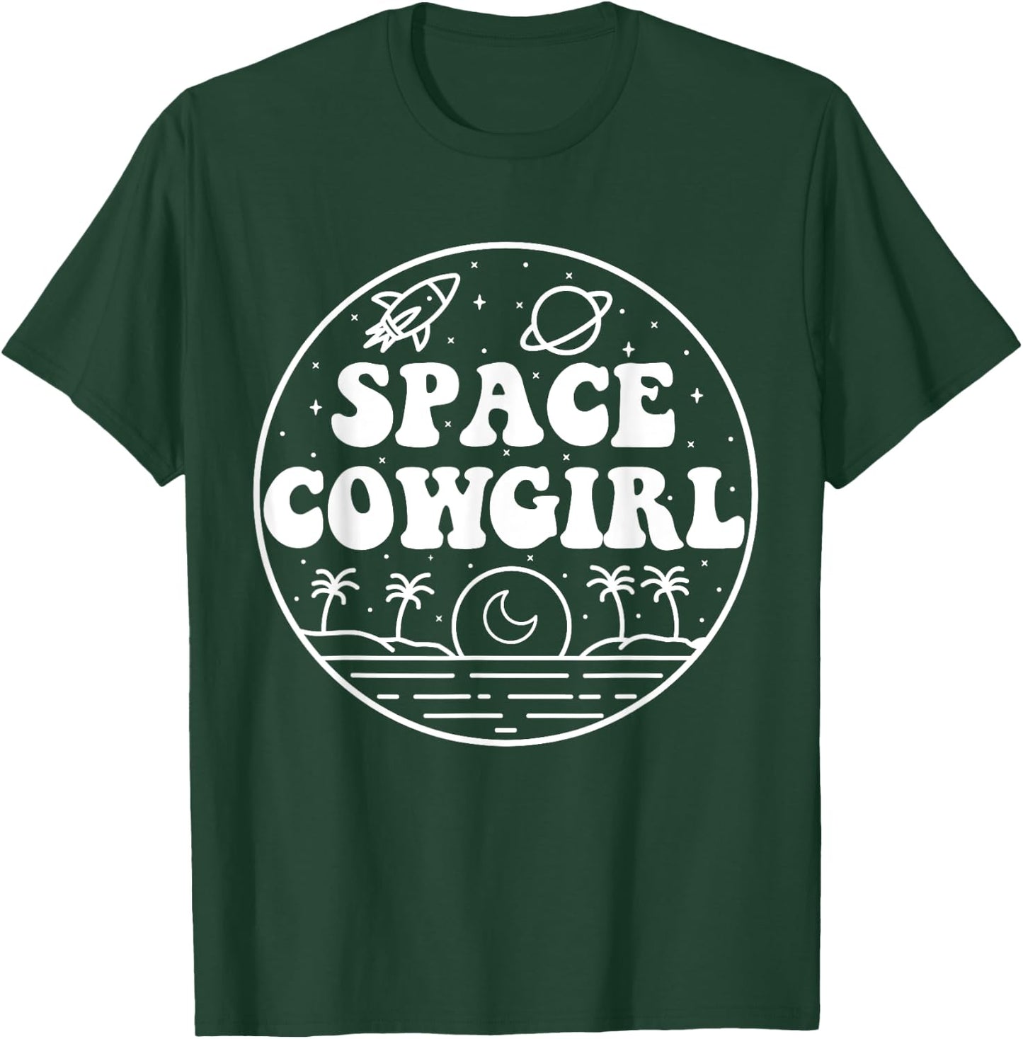 Space Cowgirls Bachelorette Party Rodeo Western Aesthetic T-Shirt - T-Shirt | Forest