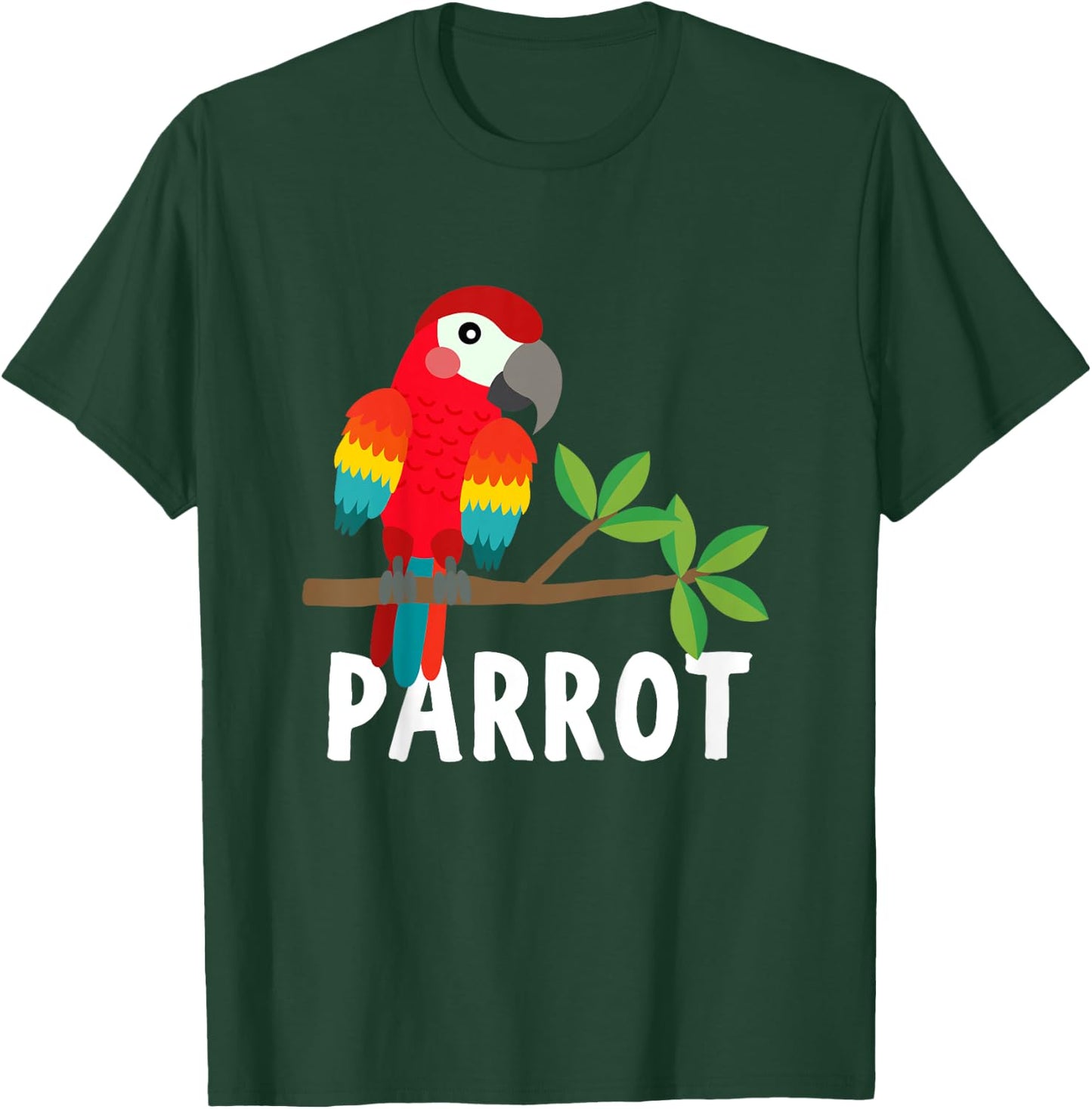 Parrot Shirt For Boys Or Girls | Cute Parrot Gift T-Shirt - T-Shirt | Forest