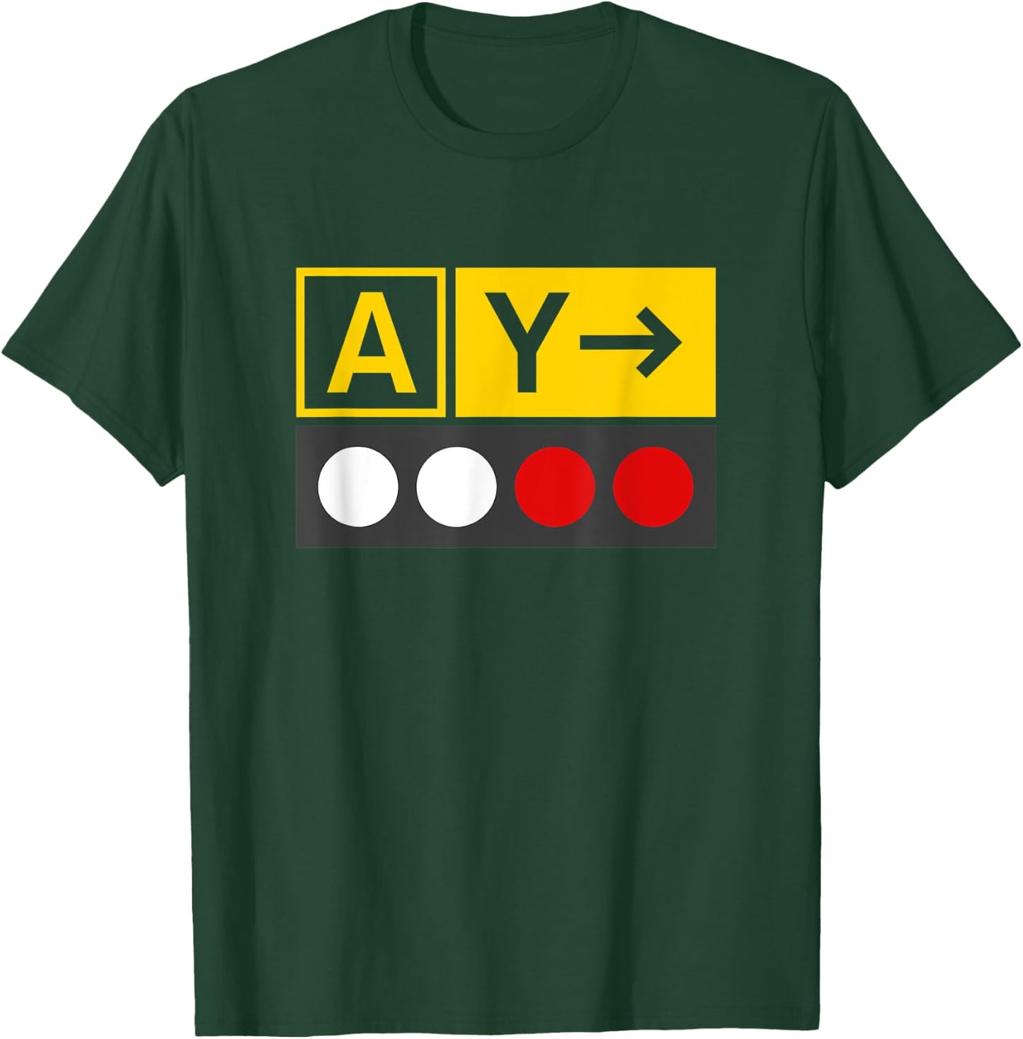 Airline Captain Pilot Taxiway Signs with Papi Lights T-Shirt - T-Shirt | Forest