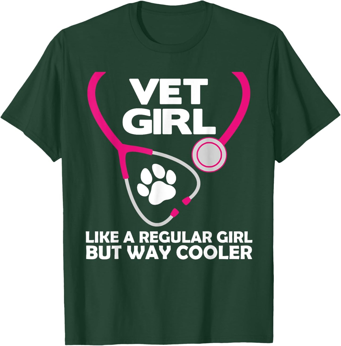 Funny Veterinary Technician Women Girls Female Vet Assistant T-Shirt - T-Shirt | Forest