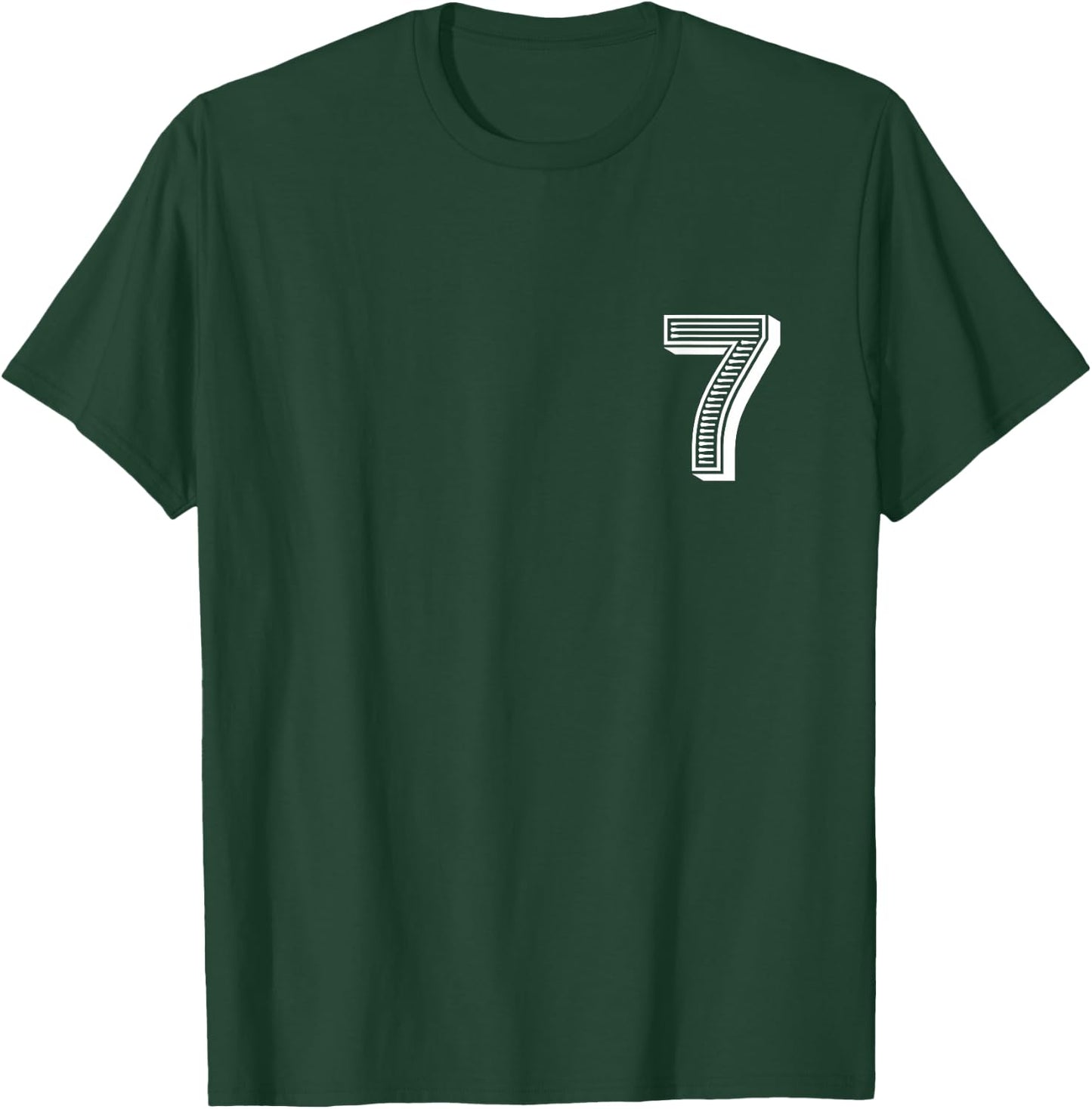 Number Seven #7 Sports Team Uniform Birthday Anniversary T-Shirt - T-Shirt | Forest