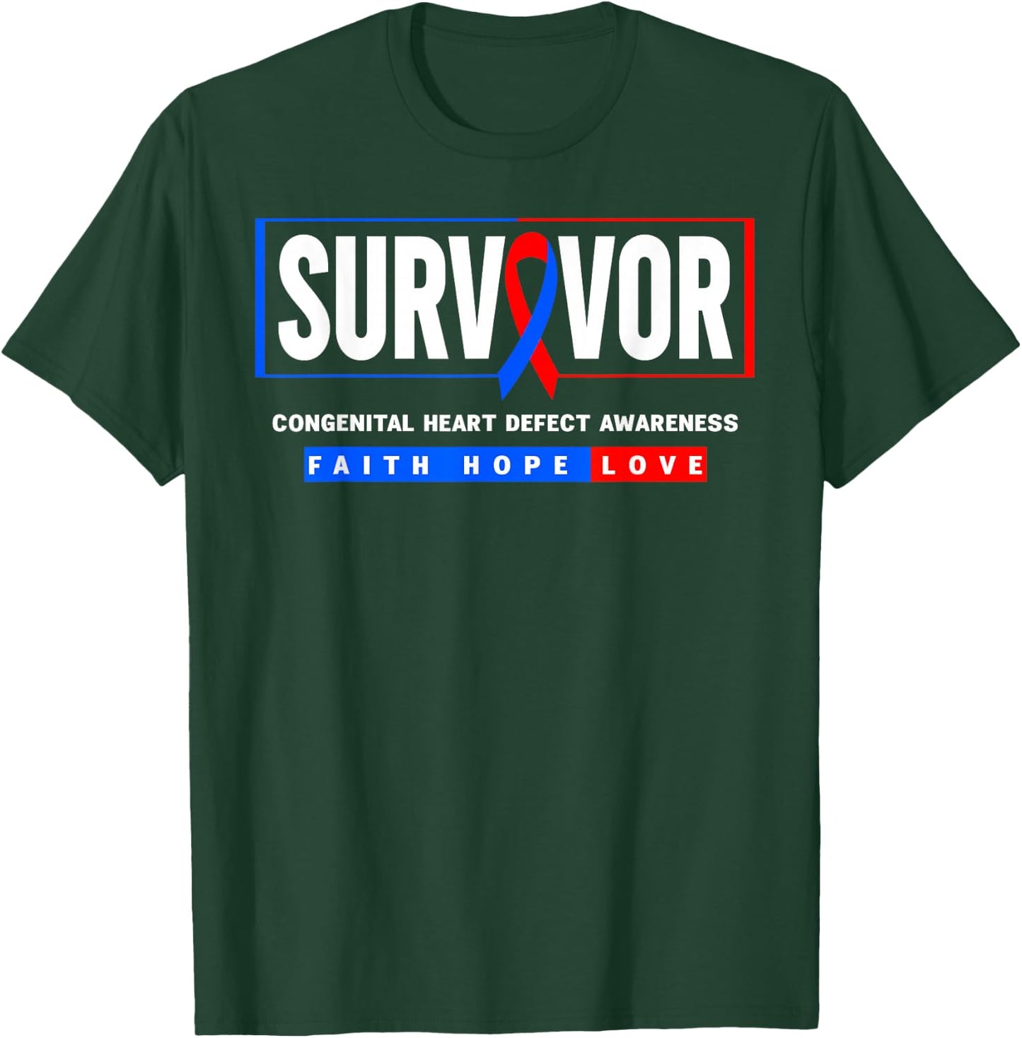 CHD Survivor Shirt - CHD Congenital Heart Defect Awareness T-Shirt - T-Shirt | Forest
