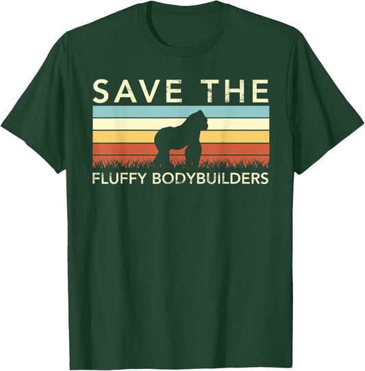 Retro Save The Gorillas Silverback T-Shirt - T-Shirt | Forest
