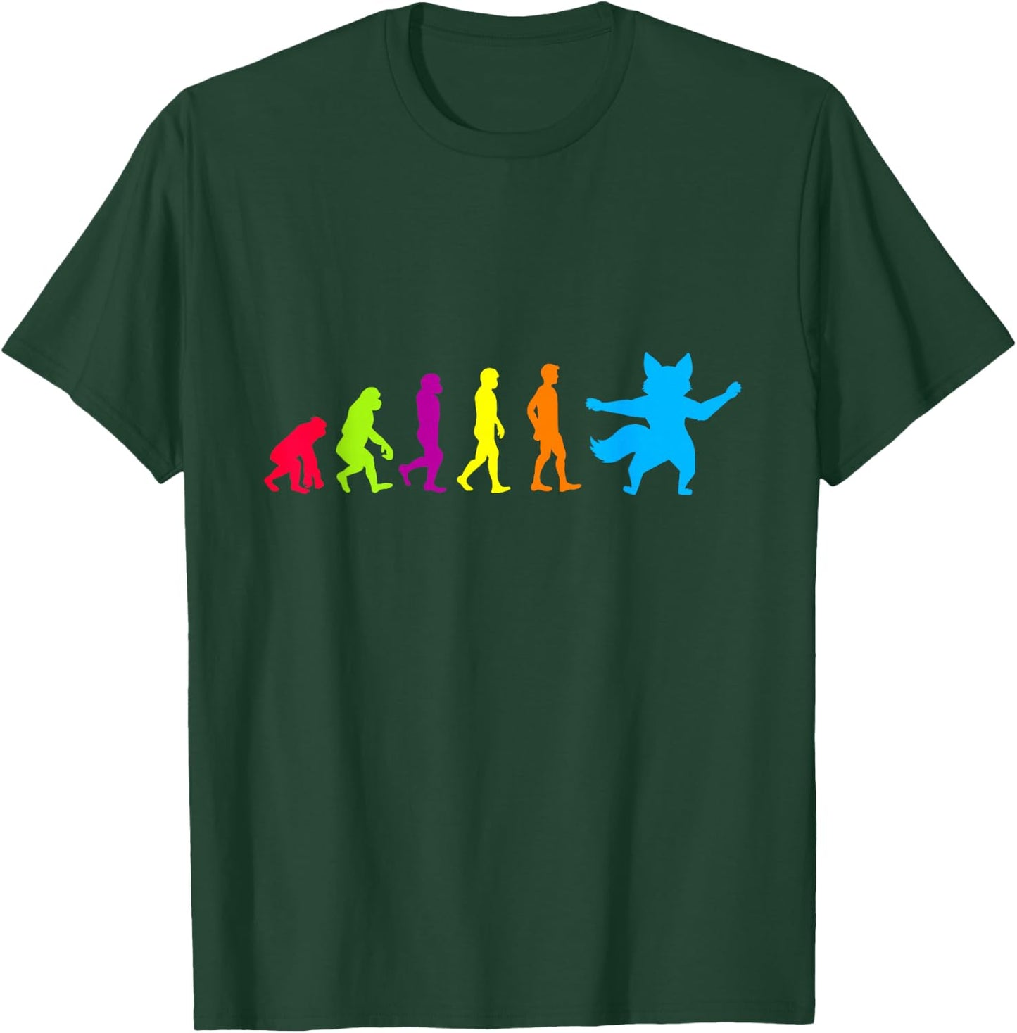 Furry Human Evolution Shirt Furry Shirt Outfit Furries T-Shirt - T-Shirt | Forest