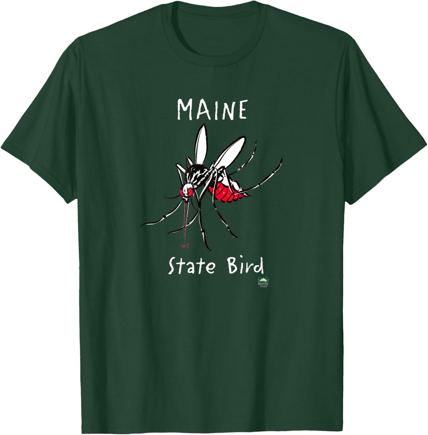 Maine State Bird The Mosquito T-Shirt - T-Shirt | Forest