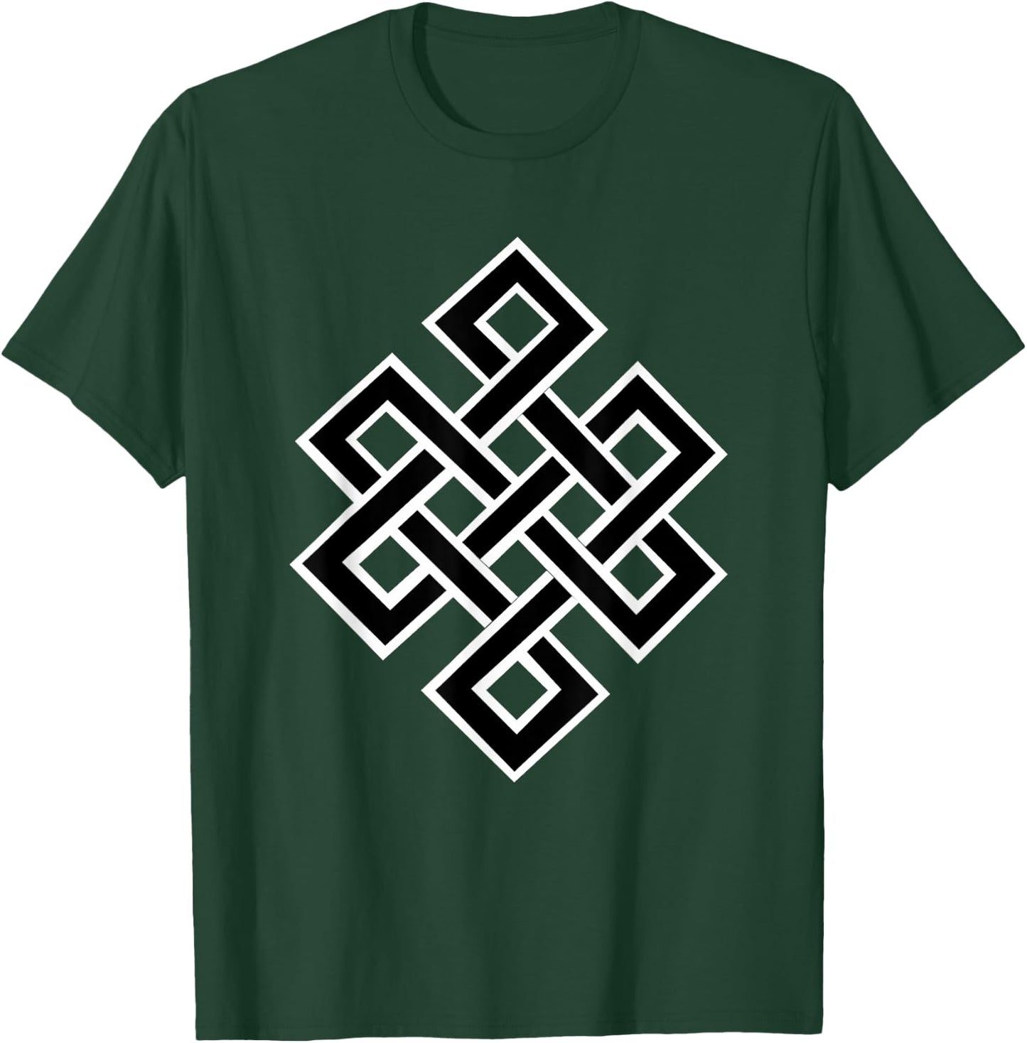 Religious Gifts by designanddesigns Hinduism Buddhism Tibetan Endless Eternal Knot Celtic Symbol T-Shirt - T-Shirt | Forest