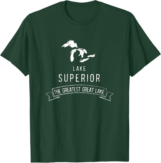 Lake Superior, the Greatest Great Lake, men and women T-Shirt - T-Shirt | Forest