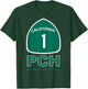 PCH - Pacific Coast Highway No 1 - USA - Biker T-Shirt - T-Shirt | Forest