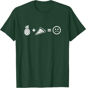 Cool Pizza Lover Apparel and Gifts No Pineapple on Pizza Easy Equation T-Shirt - T-Shirt | Forest