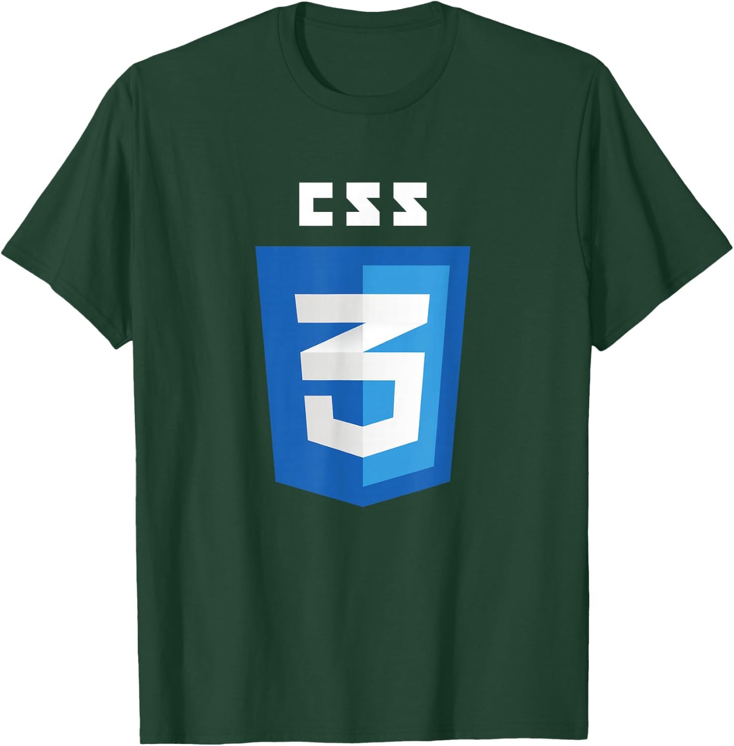 White CSS3 Text Word Official Logo T-Shirt - T-Shirt | Forest