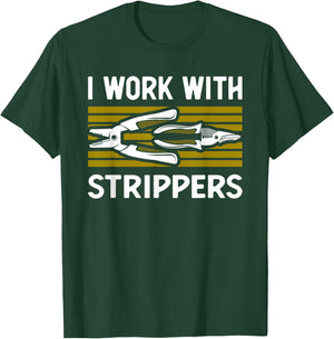 Cool Electrician Art Men Women Lineman Electrical Work Tools T-Shirt - T-Shirt | Forest