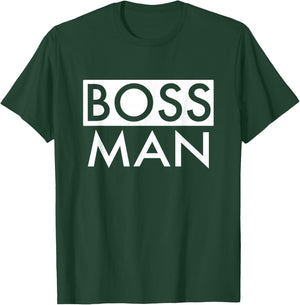 Boss Man Matching Family Couple Portrait Husband Dad T-Shirt - T-Shirt | Forest