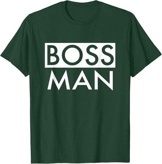 Boss Man Matching Family Couple Portrait Husband Dad T-Shirt - T-Shirt | Forest