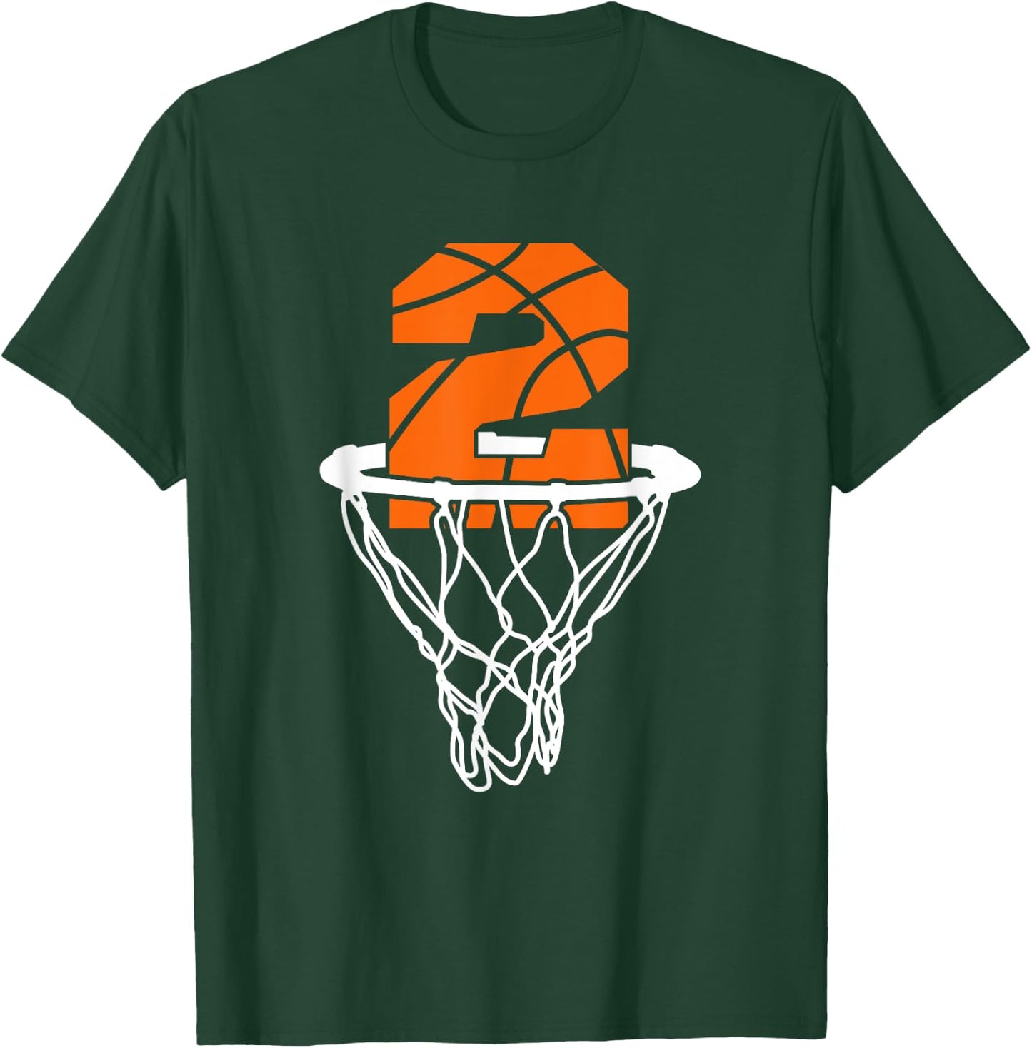 Cool Number Two Birthday Basketball Gift Shirt, Basketball T-Shirt - T-Shirt | Forest