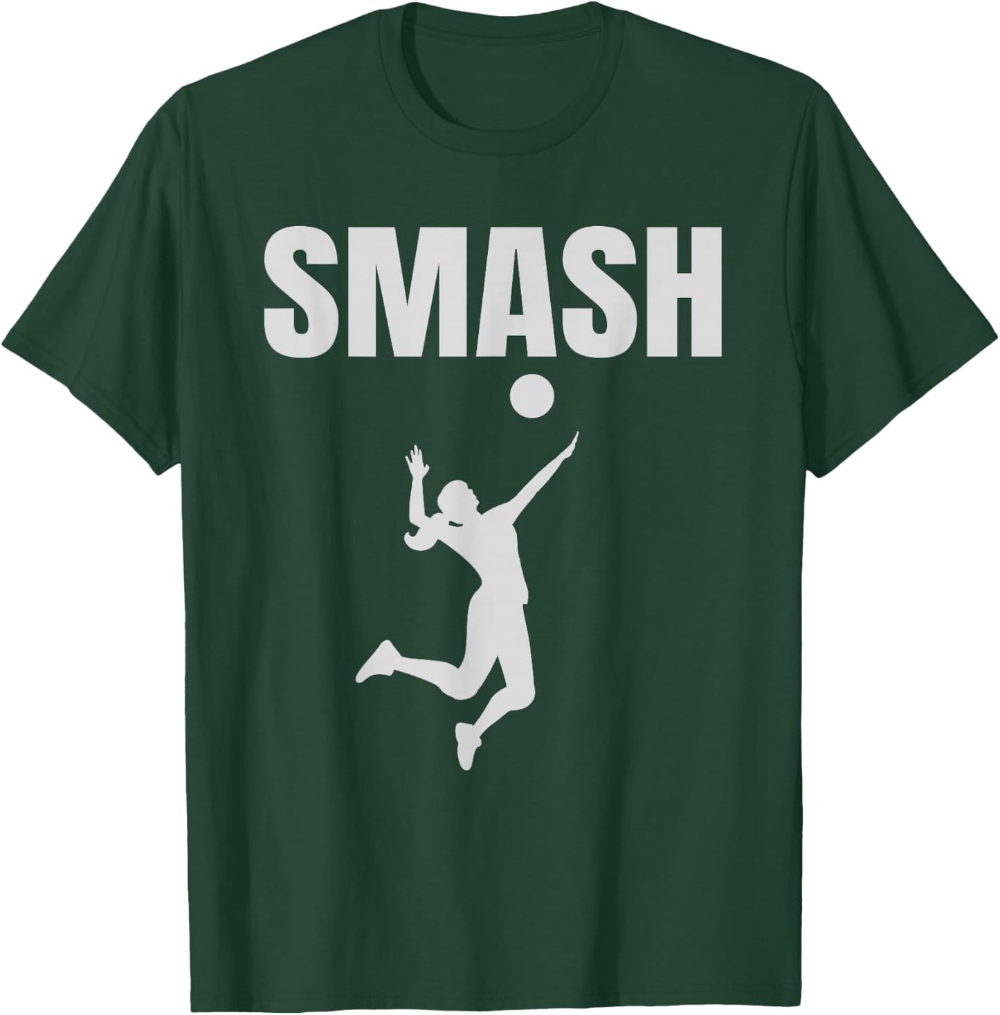 Smash Volleyball Player Spiker Net School Life T-Shirt - T-Shirt | Forest