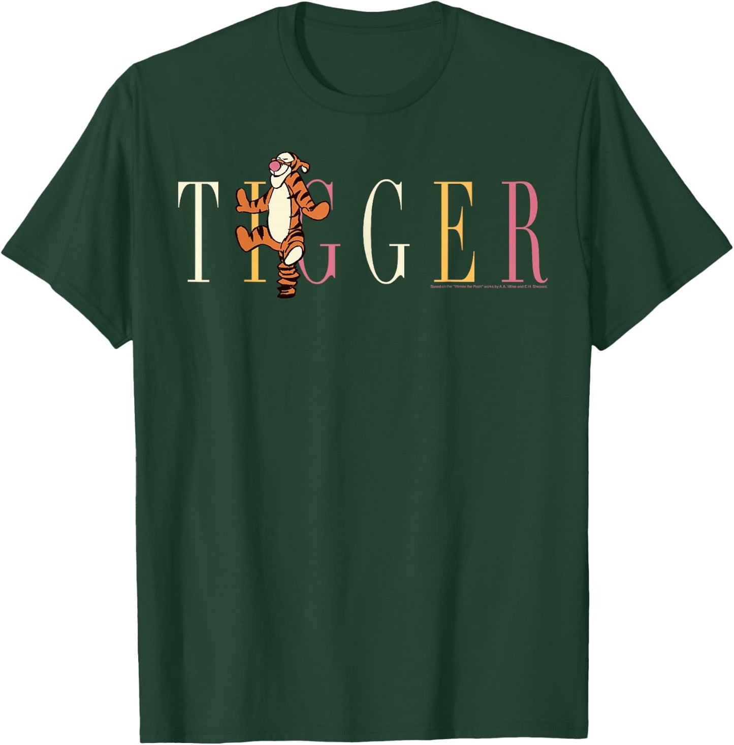 Disney Winnie The Pooh Tigger Simple Text T-Shirt - T-Shirt | Forest