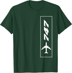 747 Airliner Plane For Avgeeks T-Shirt - T-Shirt | Forest
