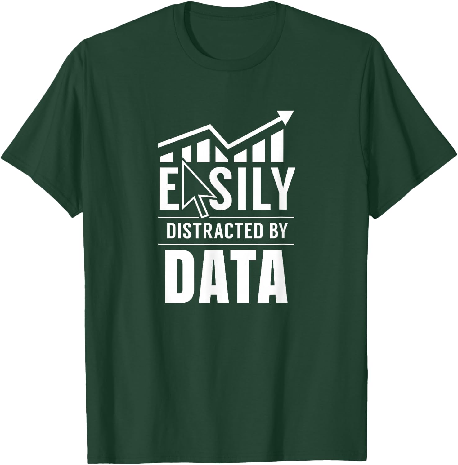Easily distracted by data Analysis Geek Scientist Analyst T-Shirt - T-Shirt | Forest