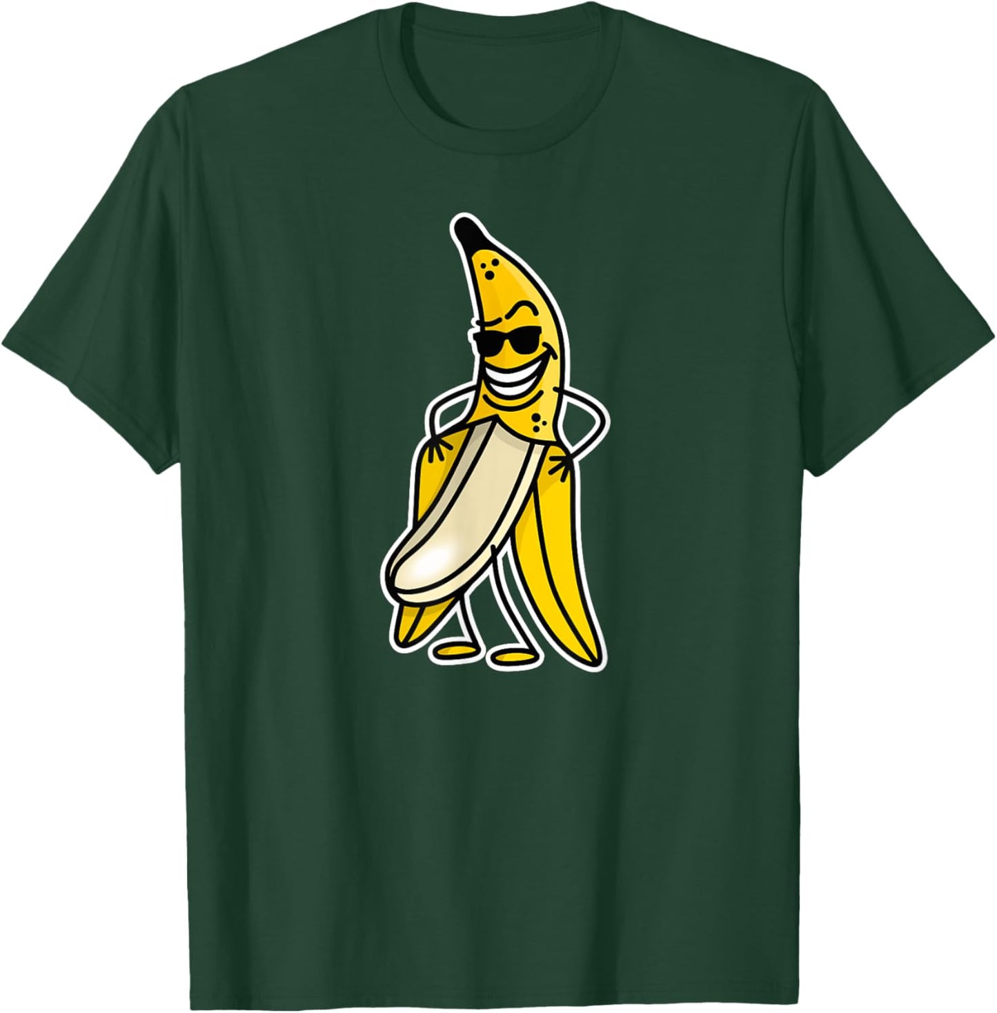 Funny naked banana flashing banana stripper streaker cartoon T-Shirt - T-Shirt | Forest