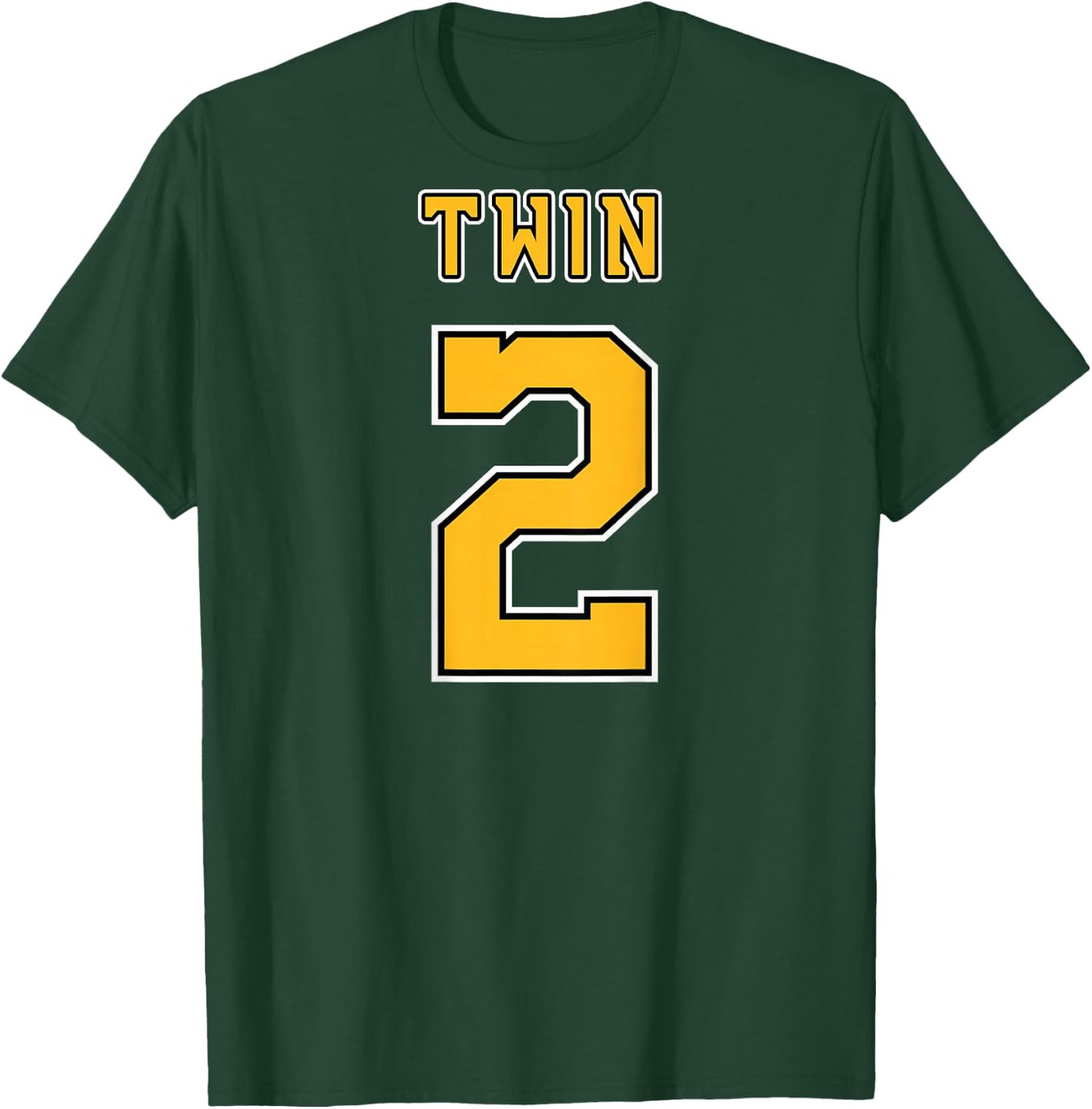 TWIN 1 TWIN 2 shirts adult matching jersey funny outfit T-Shirt - T-Shirt | Forest