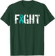 Fight Ovarian Cancer - Military Style Awareness Ribbon T-Shirt - T-Shirt | Forest