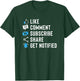Like Comment Subscribe Share Vlogging Blog Traveler Blogger T-Shirt - T-Shirt | Forest