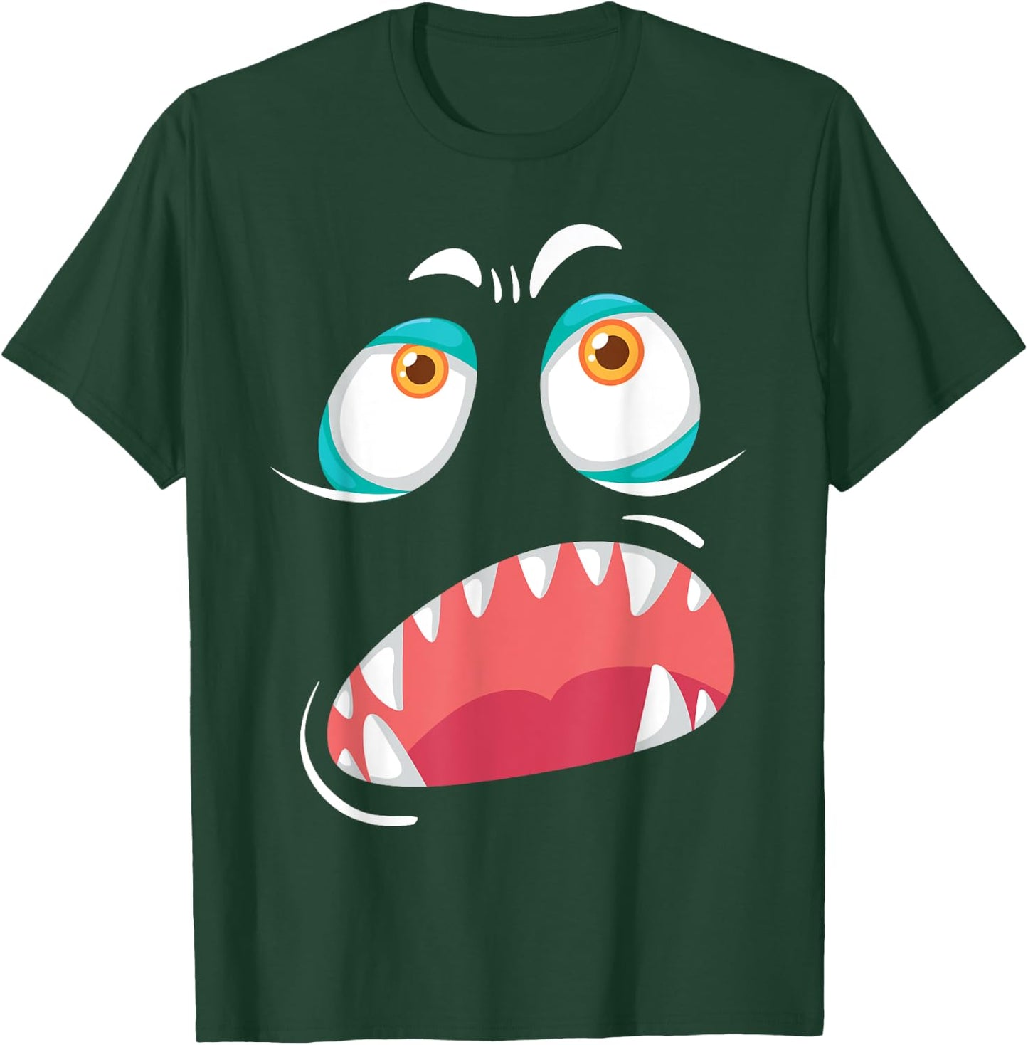 Monster Face Lazy DIY Halloween Costume Cute Creeps T-Shirt - T-Shirt | Forest