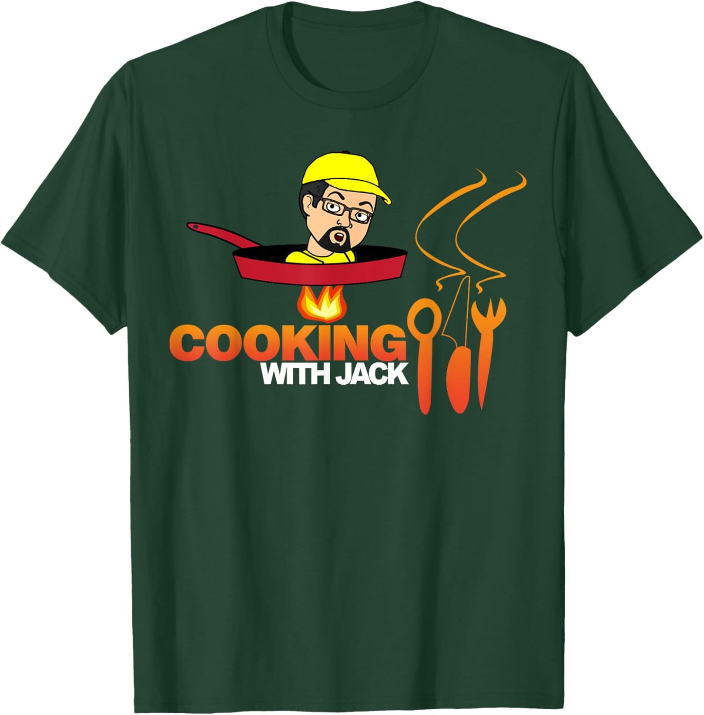 Official Cooking With Jack Shirt (white letters) T-Shirt - T-Shirt | Forest