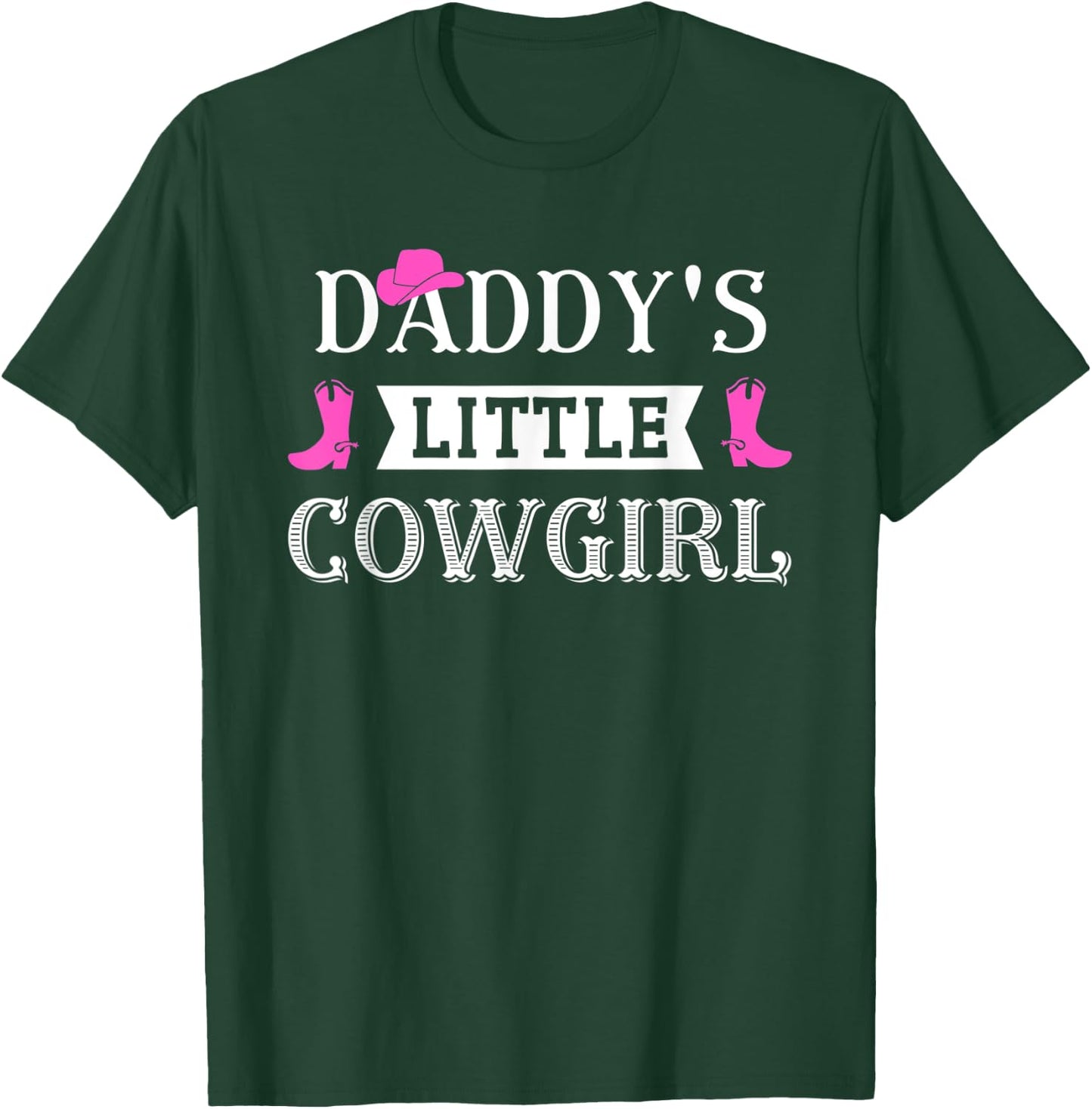 Girls Cow Girl Horse Riding Western Howdy Daddy's Cowgirl T-Shirt - T-Shirt | Forest