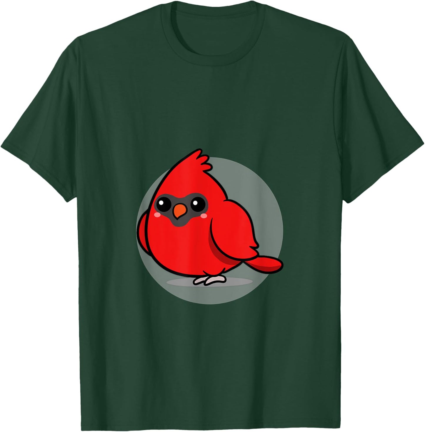 Cute Kawaii Aesthetic Northen Cardinal Bird T-Shirt - T-Shirt | Forest