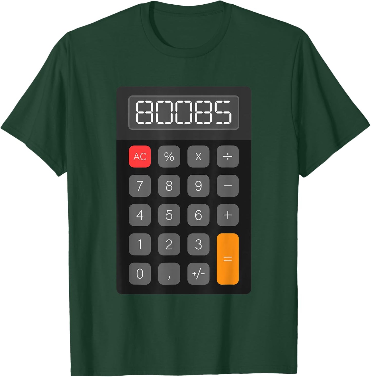 Boobs Calculator Funny Accountant Halloween Costume Math T-Shirt - T-Shirt | Forest