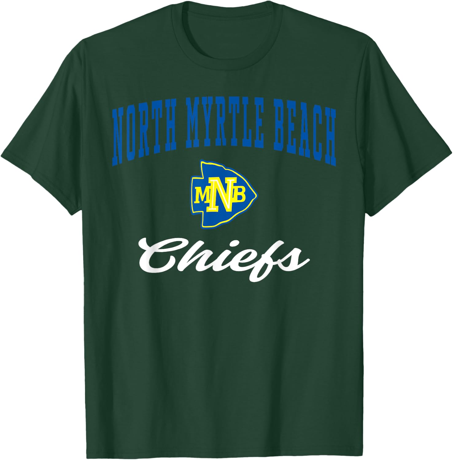 North Myrtle Beach High School Chiefs C3 Women Girls Kids T-Shirt - T-Shirt | Forest