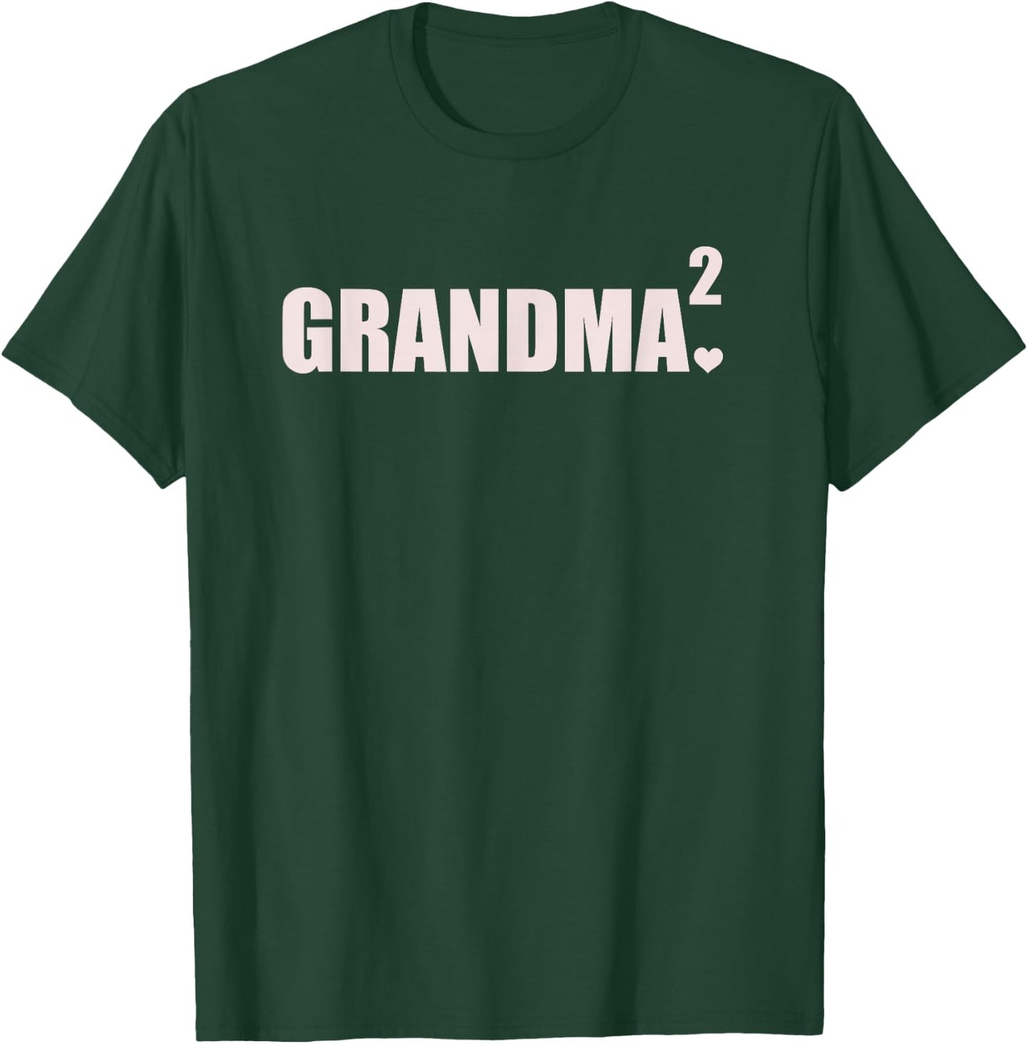 Promoted to Grandma Pregnancy Announcement Grandma 2 Grandkids 2nd Time Cubed Grandma Of Two Black Classic Fit Women's Holiday T-Shirt - T-Shirt | Forest