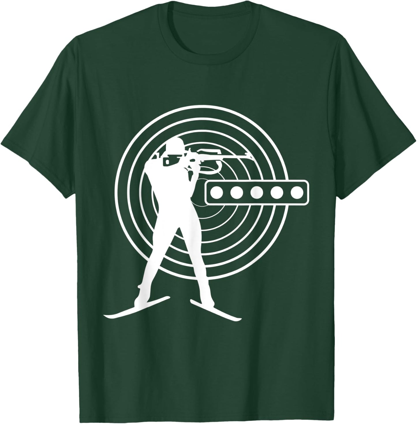 Biathlon Ski Skier Winter Sports Cross-Country Ski Loipe T-Shirt - T-Shirt | Forest