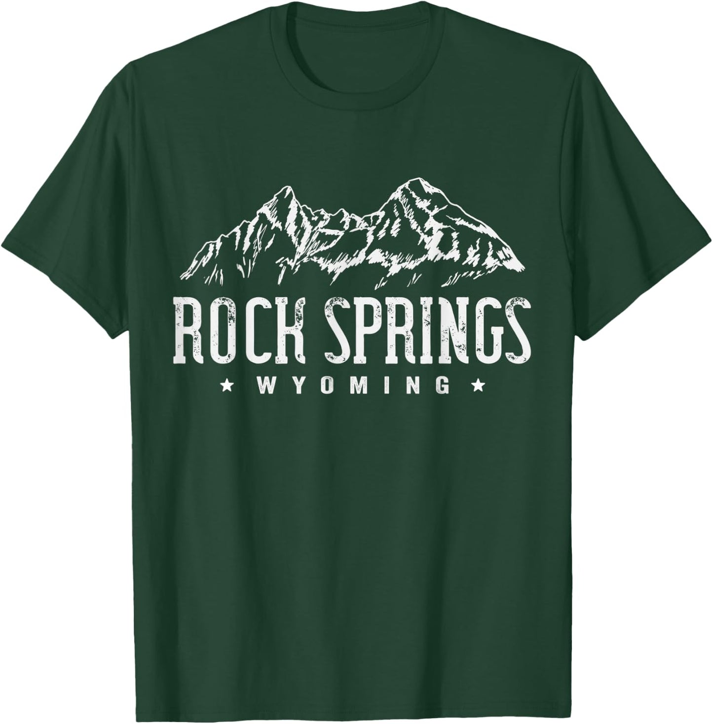 Rock Springs Wyoming Mountain Vintage Men Women T-Shirt - T-Shirt | Forest