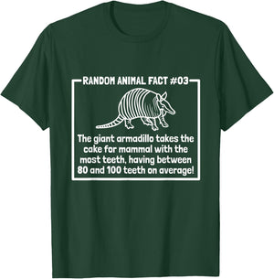 Random Animal Facts 03 Armadillos | Funny Armadillo T-Shirt - T-Shirt | Forest