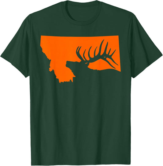 Montana Elk Hunting T-Shirt - T-Shirt | Forest