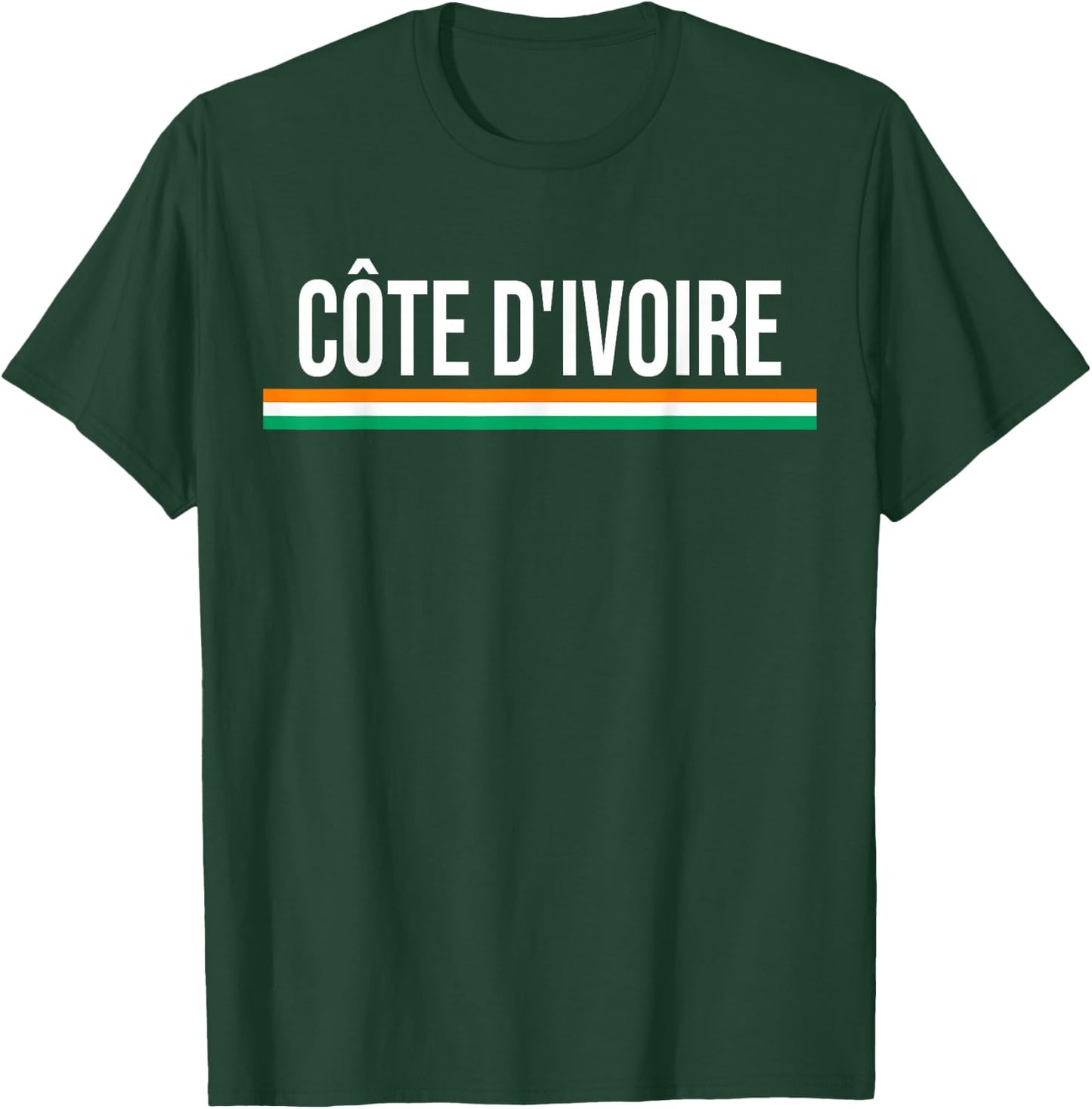 Ivory Coast Flag Sports Soccer Football Athletic Team Jersey T-Shirt - T-Shirt | Forest