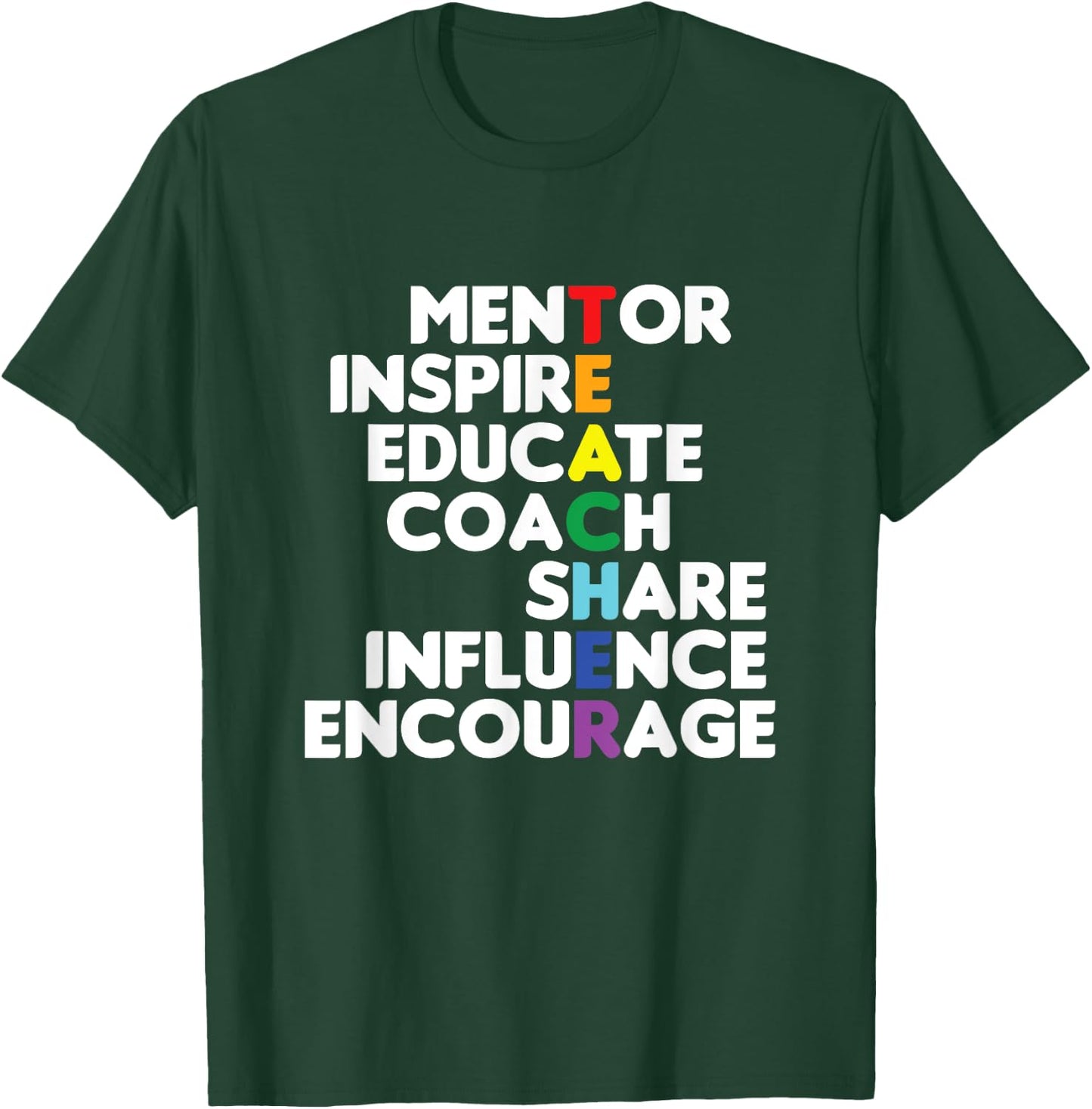 Mentor Educator Teacher Teaching Teachers Coach Educate Gift T-Shirt - T-Shirt | Forest