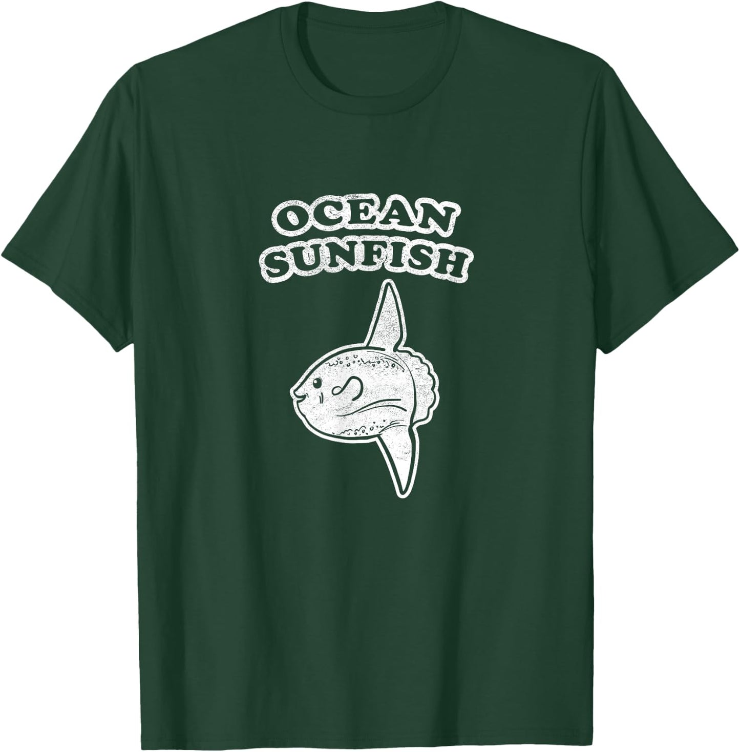 Retro Ocean Sunfish by Turbo Volcano T-Shirt - T-Shirt | Forest
