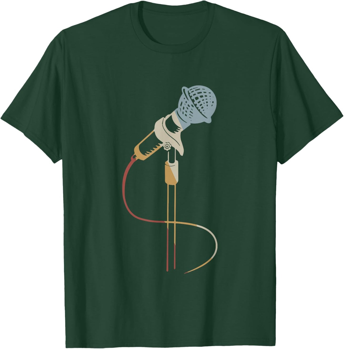 Microphone Retro Style Vintage T-Shirt - T-Shirt | Forest