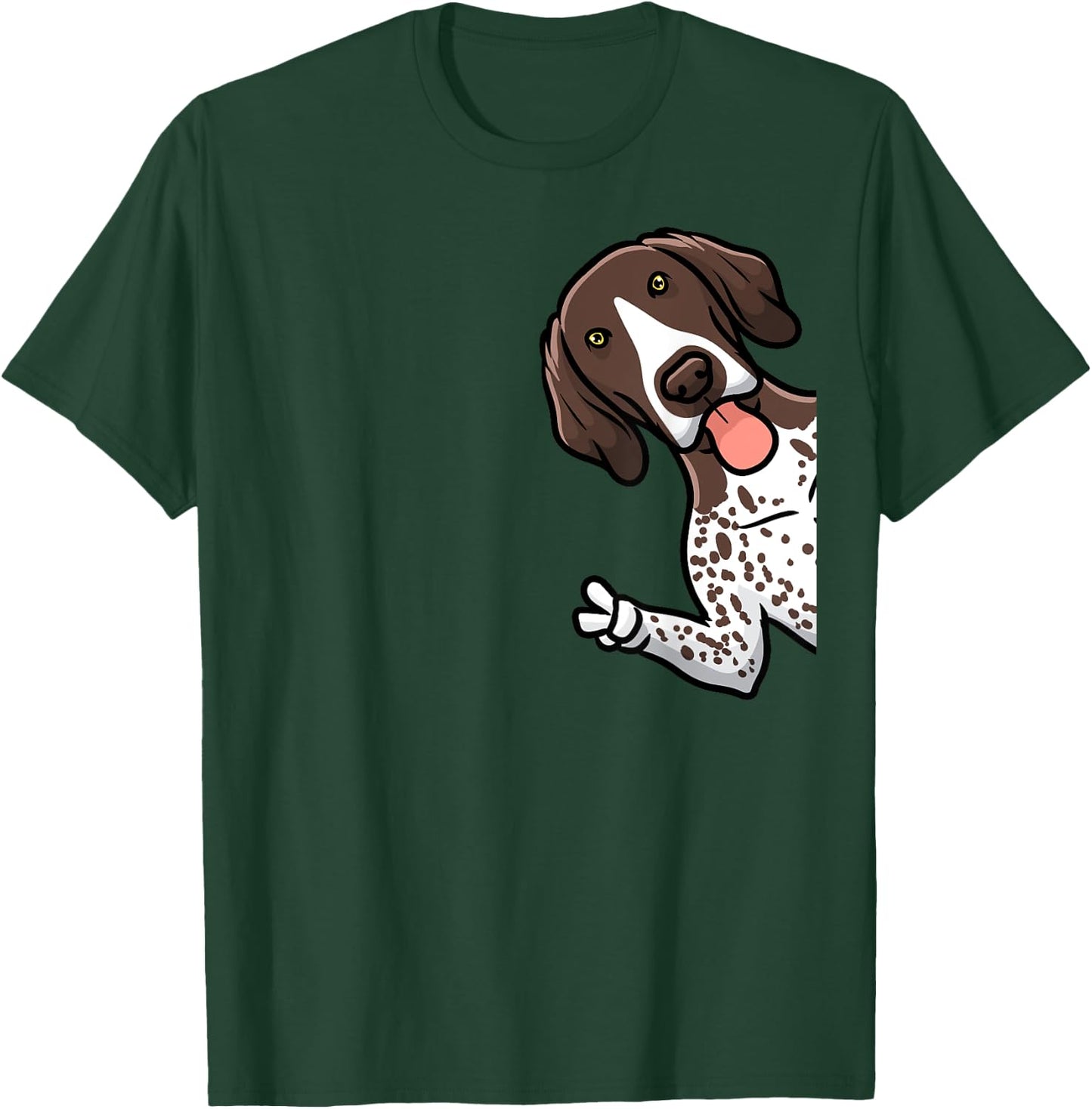 German Shorthaired Pointer Dog From Side T-Shirt - T-Shirt | Forest