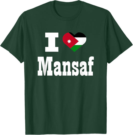 I love Mansaf foodie Jordan flag T-Shirt - T-Shirt | Forest