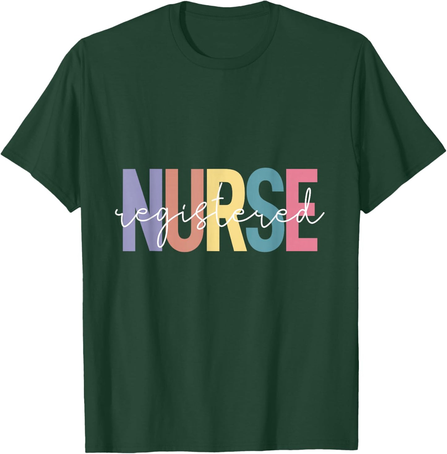RN Nurse Vintage Print Registered Nurse Nursing School Women T-Shirt - T-Shirt | Forest