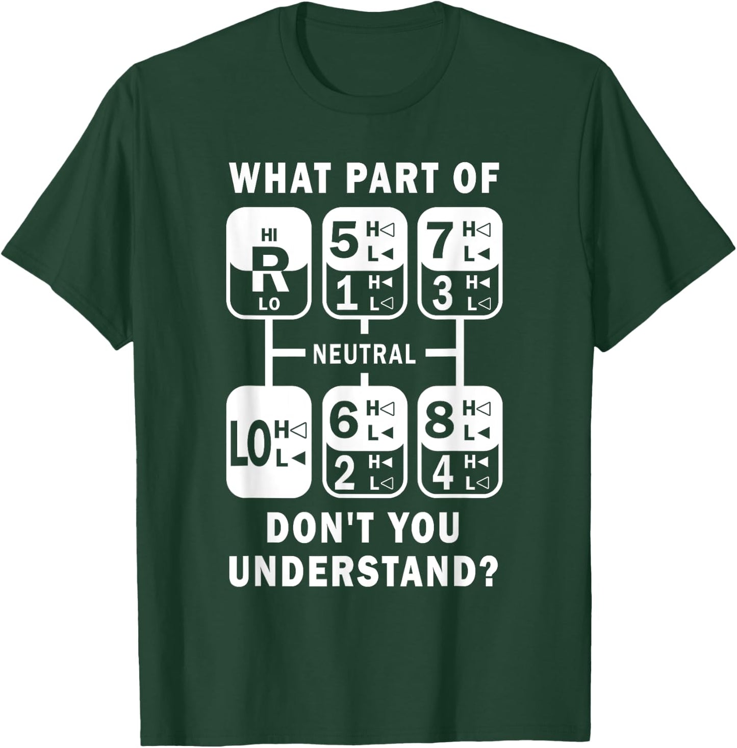 What Part Don't You Understand? Truck Gear Trucker Driver T-Shirt - T-Shirt | Forest