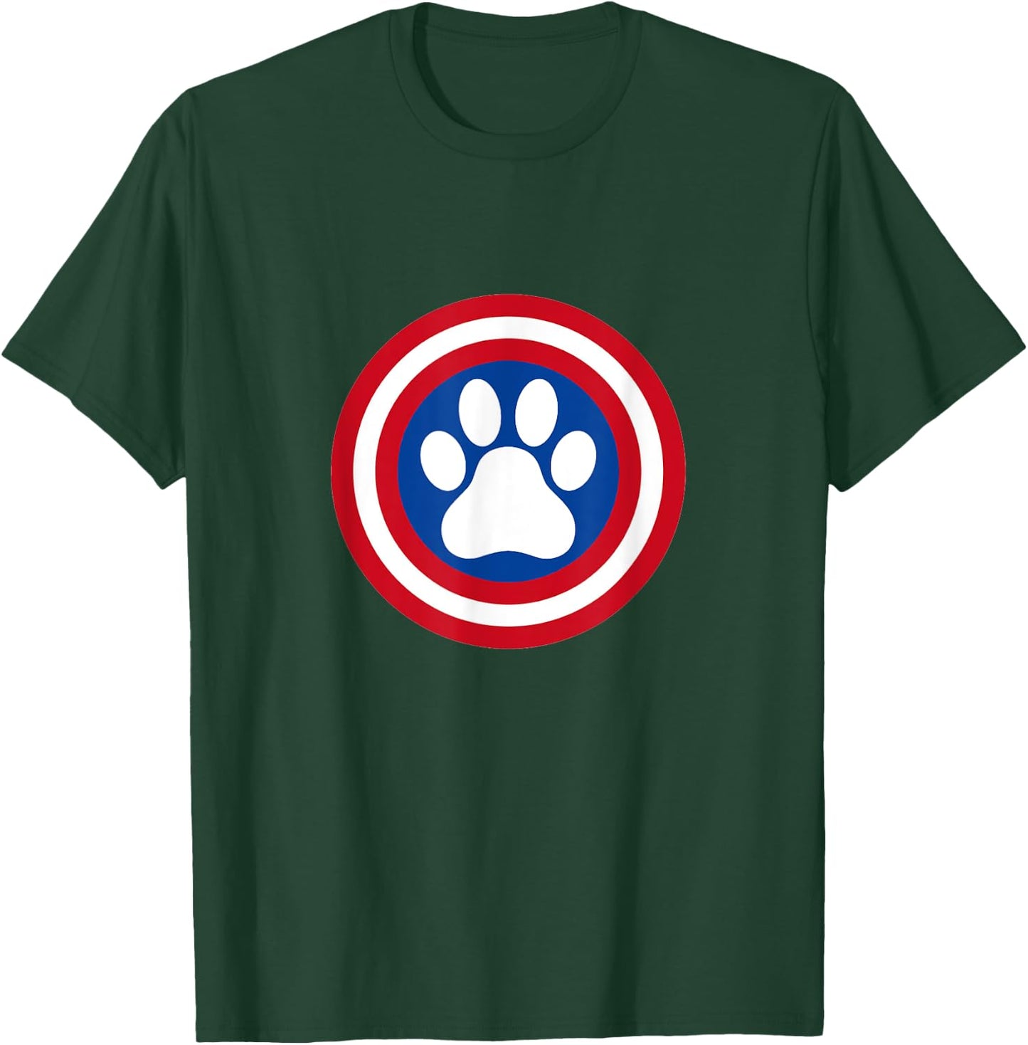 Captain Dog Super Hero Funny Pet Lover T-Shirt - T-Shirt | Forest